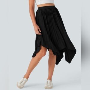HALARA Black Asymmetrical Midi Skirt XS